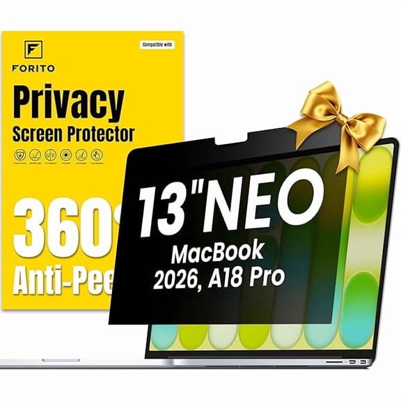 360 Privacy Screen Protector Compatible with 2026 MacBook Neo 13 inch A18 Pro Chip A3404 - Anti Blue Light Anti Glare and Scratch Resistant Laptop Privacy Screen Shield
