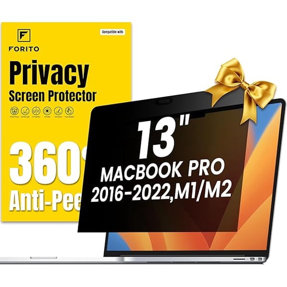 360 Privacy Screen Protector Compatible with MacBook Pro 13 inch (2016, 2017, 2018, 2019, 2020, 2021, 2022, M1, M2), Anti Peeping, Anti Glare and Scratch Resistant Laptop Privacy Screen