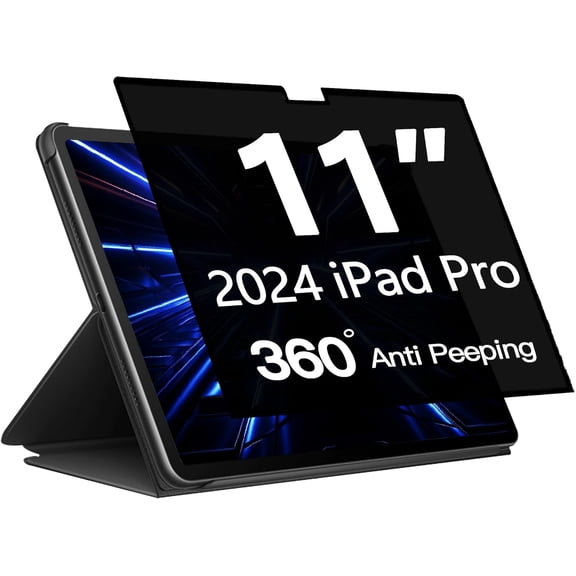 360° Privacy Screen Protector for iPad Air 11 inch M2 2024 (6th Generation),Privacy Screen Filter Compatible for iPad Air 11 6th (A2902 A2903 A2904)-Anti Blue Light Anti-Spy