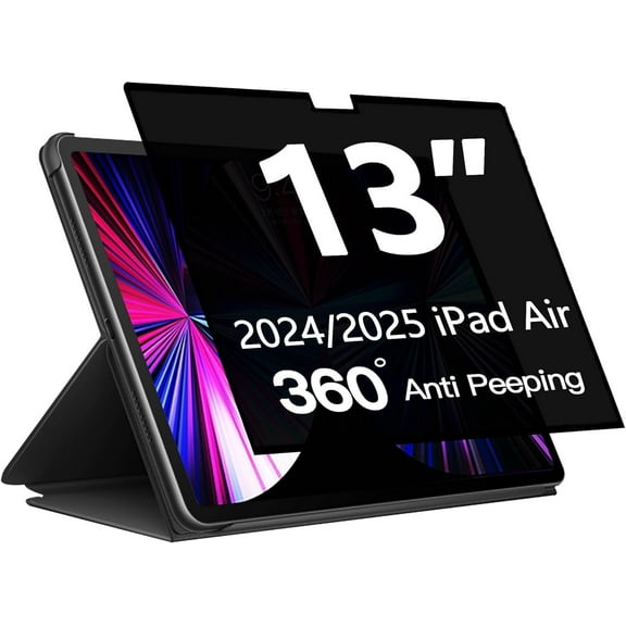 360 Privacy Screen Protector for iPad Air 13 Inch M3/M2 (7th/6th Generation, 2025/2024), Privacy Screen Filter Compatible iPad Air 13 Inch 2024/2025 with Anti Blue Light Anti-Spy