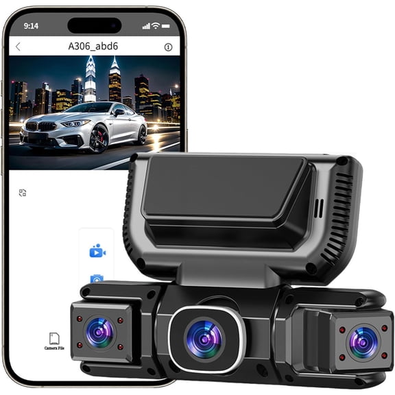 360 Pro Dash Cam, 360 All-Around View 1080p, Dash Camera for Cars with 5g Wi-Fi 32gb Card Night Vision, Configure The OBD Cable to Enable 24-Hour Parking Monitoring