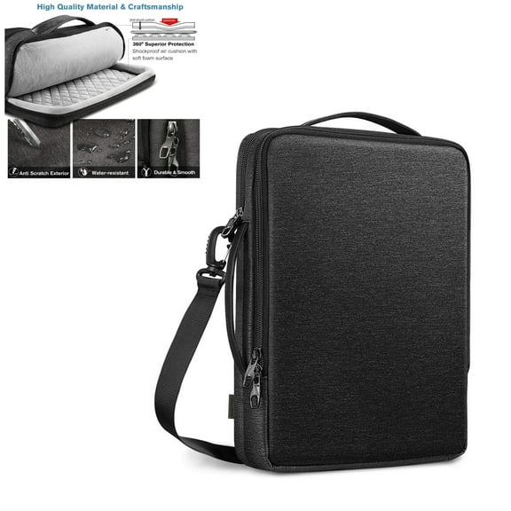 360 Protective Laptop Shoulder Bag, 13-Inch Laptop Bag, Durable and Water-Repellent Fabric, for Business Casual