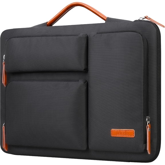 360 Protective Laptop Sleeve Case for 13 inch New MacBook Air M4 A3240 2025 / M3 A3113 / M2 / M1, 13" MacBook Pro M2/M1 A2338 A2251, 13" iPad Pro M5 /iPad Air M3 Computer Bag, Black