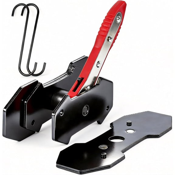 360° Ratcheting Piston Compressor | Heavy-Duty Brake Caliper Compression Tool, Equipped with 2 Steel Plates & 2 Hooks for Multi-Piston Vehicle Repair
