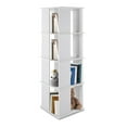 thumbnail image 1 of 360 Revolving Bookshelf White Bookcase Storage Shelf Freestanding Display Rack, 1 of 17
