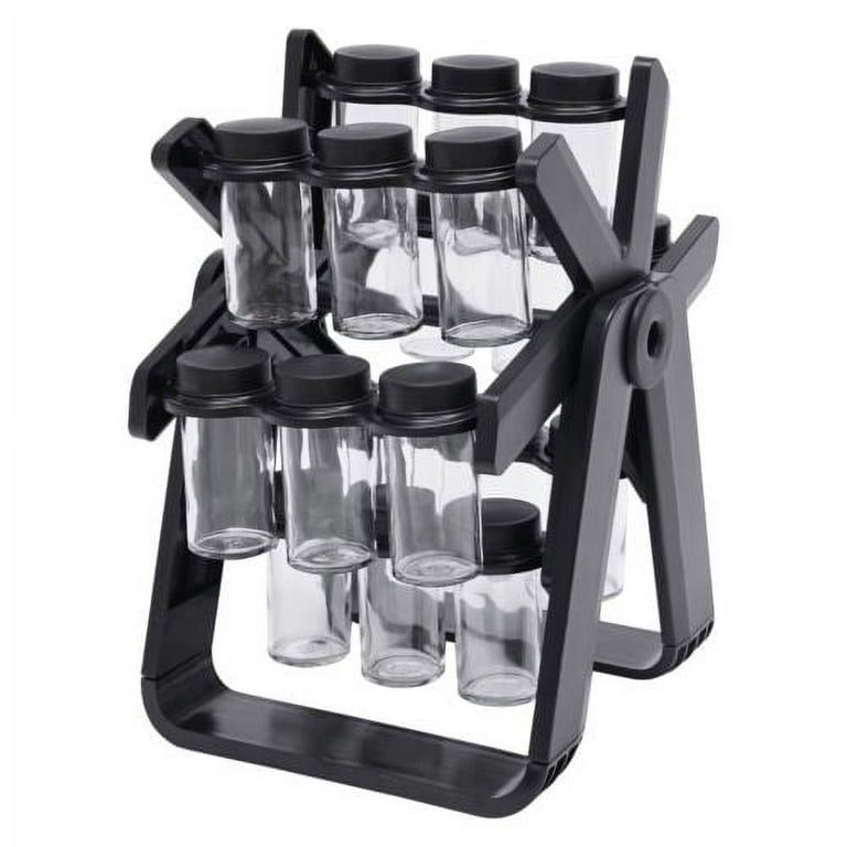 Revolving Spice Rack Set With 18 Spice Jars, 360° Rotating Ferris