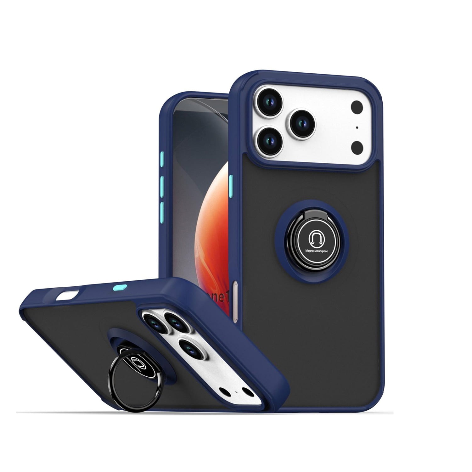 360° Ring Kickstand Hybrid Case for iPhone 17 Pro Max