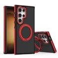 thumbnail image 1 of 360° Ring Stand Magnetic for Samsung Galaxy S24 Case, Anti-Fingerprint Military Drop Protection Compatible with MagSafe Matte Soft Edge Slim Back Phone Case for Samsung Galaxy S24 - Red, 1 of 7