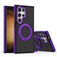 thumbnail image 1 of 360° Ring Stand Magnetic for Samsung Galaxy S24 Plus Case, Anti-Fingerprint Military Drop Protection Compatible with MagSafe Matte Soft Edge Slim Back Phone Case for Samsung Galaxy S24 Plus - Purple, 1 of 7
