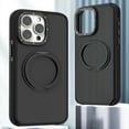thumbnail image 1 of 360° Ring Stand Magnetic for iPhone 12/12 Pro Case, Anti-Fingerprint Military Drop Protection Compatible with MagSafe Matte Soft Edge Slim Back Phone Case for iPhone 12/12 Pro - Black, 1 of 8