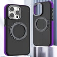 thumbnail image 1 of 360° Ring Stand Magnetic for iPhone 13 Pro Max Case, Anti-Fingerprint Military Drop Protection Compatible with MagSafe Matte Soft Edge Slim Back Phone Case for iPhone 13 Pro Max - Purple, 1 of 8