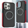 thumbnail image 1 of 360° Ring Stand Magnetic for iPhone 13 Pro Max Case, Anti-Fingerprint Military Drop Protection Compatible with MagSafe Matte Soft Edge Slim Back Phone Case for iPhone 13 Pro Max - Red, 1 of 8