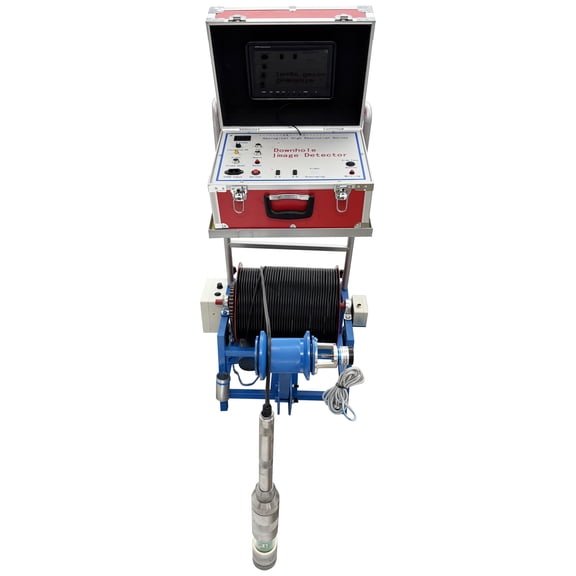 360 Rotary Borehole Camera Underground Imager 300 Meters Deep Well Digital Detector 220V with 12in LED Display and CCD 1800HD Probe