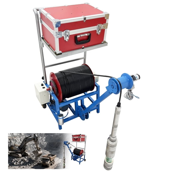 360 Rotary Borehole Inspection Camera HD Wide Angle Camera 300 Meters Deep Well Digital Detector Underground Imager 220V