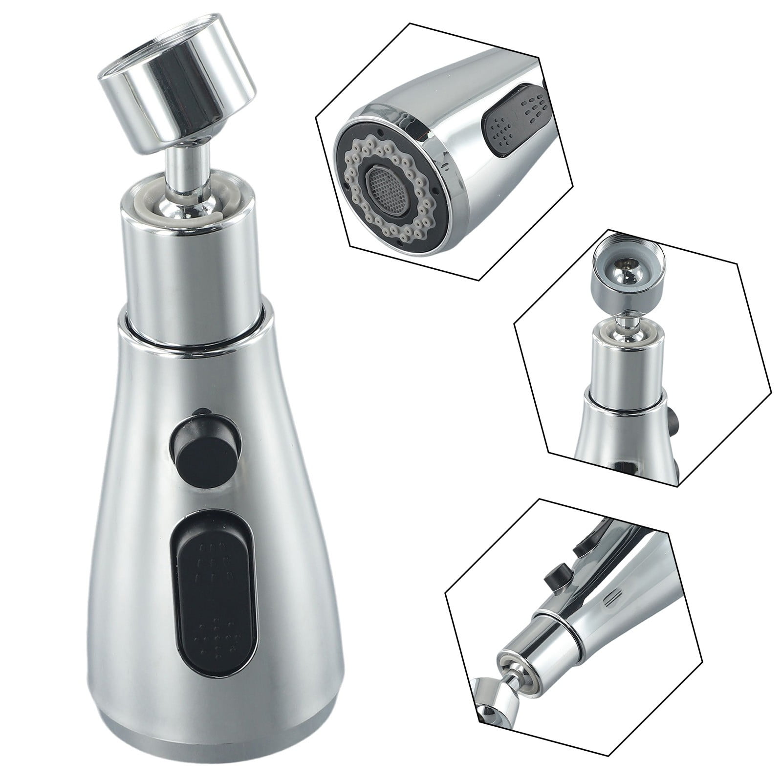 360° Rotatable ABS Replacement Spray Shower Head for Kitchen Sink