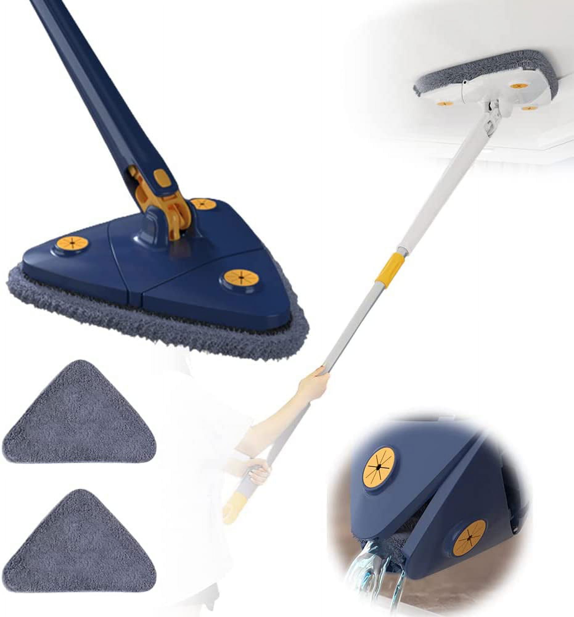 360° Rotatable Adjustable Cleaning Mop, 51'' Extendable Triangle Mop
