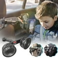 thumbnail image 1 of 360° Rotatable Car Backseat Fan - USB-Powered Headrest Air Circulator with Adjustable Clamp, Dual Cooling Fans for Rear Passenger Comfort, 1 of 7