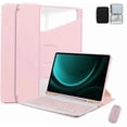 thumbnail image 1 of 360° Rotatable Clear‑Back Keyboard Case & Mouse for Lenovo Tab M11 / Idea Tab 11 / K11 LTE 11",Pink, 1 of 7