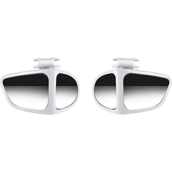 360° Rotatable Clip On Car Blind Spot Mirror, HD Wide Angle Convex Automotive Auxiliary Rearview Mirror, Universal Side Blind View Safety Mirror, Compatible with SUV Truck Van All Road Vehicles