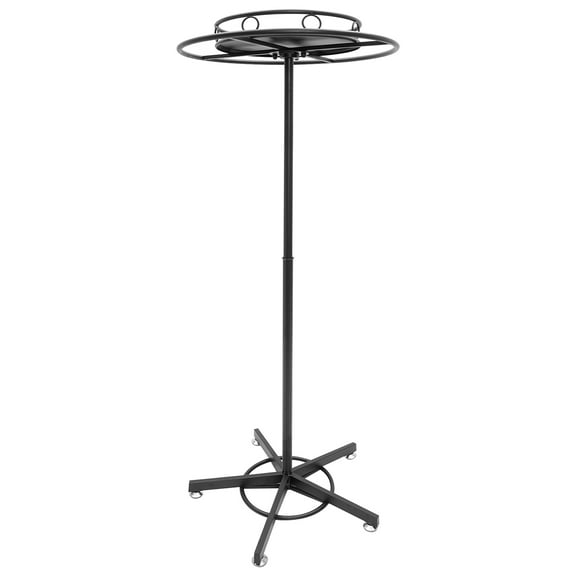 360 Rotatable Clothing Rack with Adjustable Height, 50kg Capacity, Modern Black Garment Display Stand, Ideal for Shops and Home Use