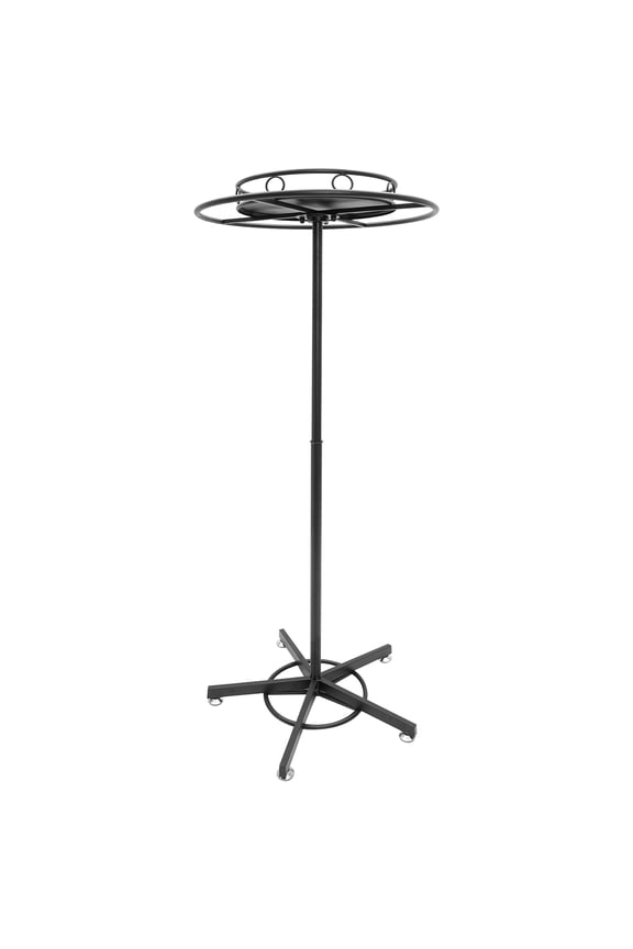 360 Rotatable Clothing Rack with Adjustable Height, 50kg Capacity, Modern Black Garment Display Stand, Ideal for Shops and Home Use