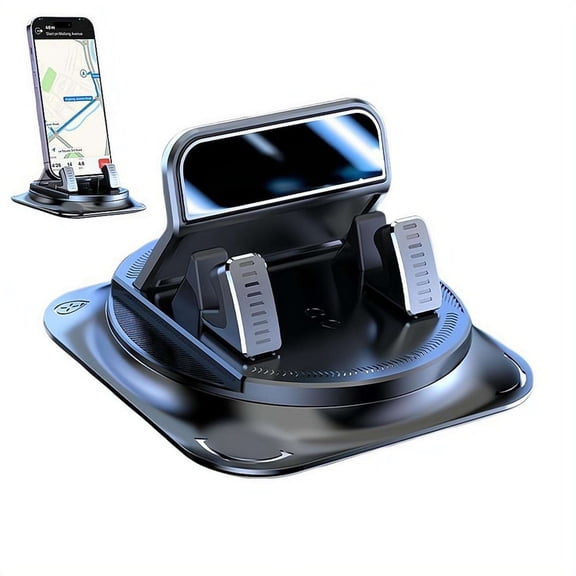 360° Rotatable Dashboard Phone Holder, Non-Slip Silicone Car Mount for All Smartphones, Universal Hands-Free Navigation Stand