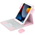 thumbnail image 1 of 360° Rotatable Detachable Bluetooth Keyboard Case with Trackpad for 10.2" iPad 7th/8th/9th Gen, iPad Pro 10.5 & iPad Air 3, Folio Stand Cover with Pencil Holder,Pink, 1 of 6