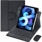 360  Rotatable Detachable Keyboard Case with Trackpad & Pencil Slot for iPad Air 4/5 10.9",black