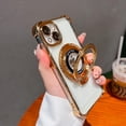thumbnail image 1 of 360° Rotatable Magnetic Ring Stand for iPhone 13 Case, [Compatible with Magsafe] Protective Case with Stand & Ring Holder, Luxury Transparent Women Case for iPhone 13, Gold, 1 of 12