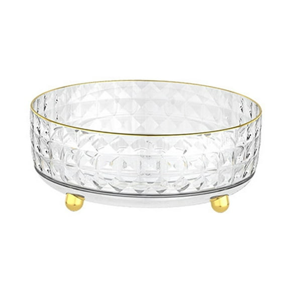 360 Rotatable Makeup Organizer Makeup Trays Ornament Multiuse Revolving Condiments Holder Cupboard Organizer Rack for Desk Dresser Cupboard L Size Clear