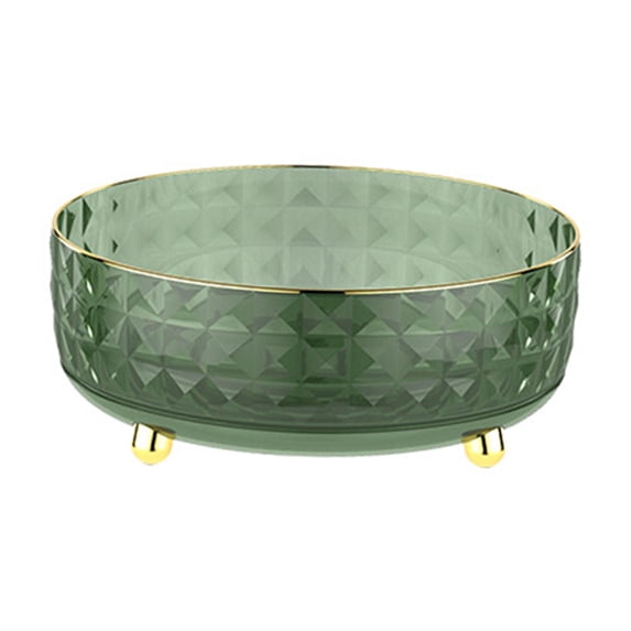 360 Rotatable Makeup Organizer Makeup Trays Spice Rack Condiments Holder Cosmetic Display Case for Bathroom Cabinet Fridge Desk Decorations Green S