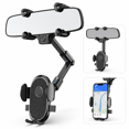 thumbnail image 1 of 360° Rotatable Rear View Mirror Phone Car Mount, 1 of 10