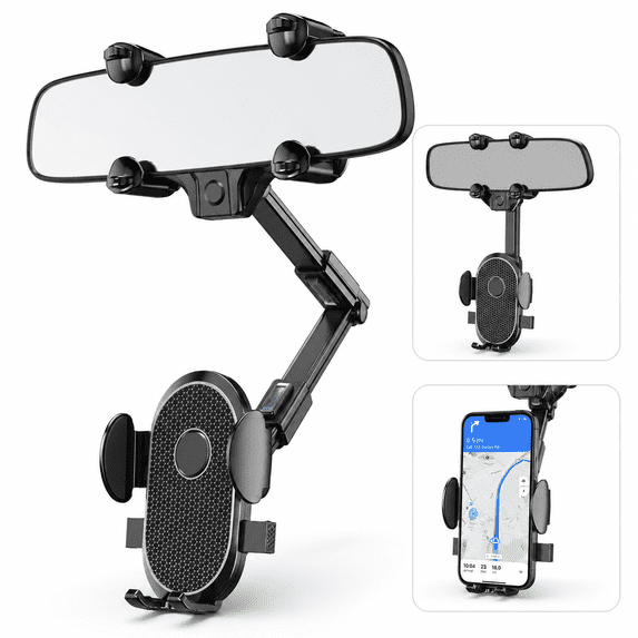 360° Rotatable Rear View Mirror Phone Car Mount