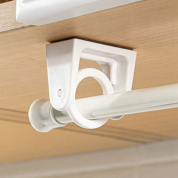 360 Rotatable Retractable Pole Fixator for Non-Drilling Strong Adhesive Hooks Towel Rod Shower Curtain Rod Bracket