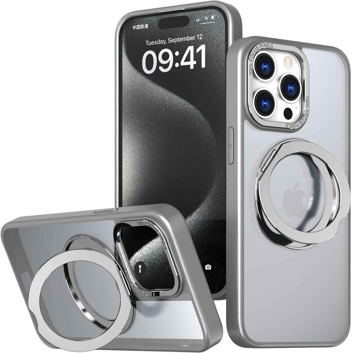 360°Rotatable Stand for iPhone 15 Pro Max Case,Compatible with MagSafe ...