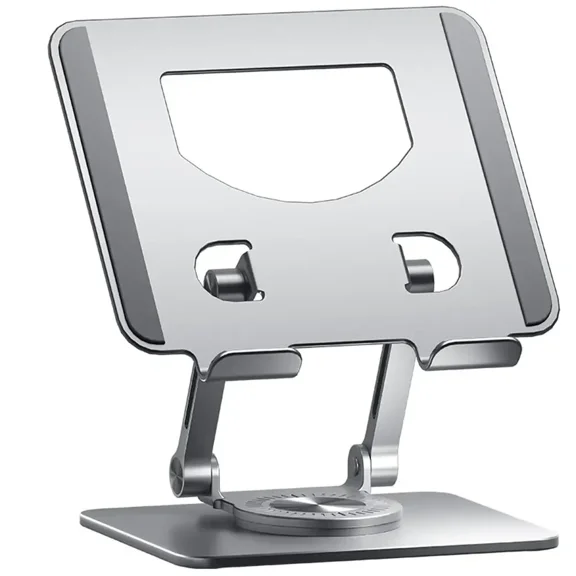 360° Rotatable Tablet Stand, Adjustable Foldable Desktop Holder, Compatible with 4.7 to 12 Inch iPad Pro/Air/Mini and Laptops