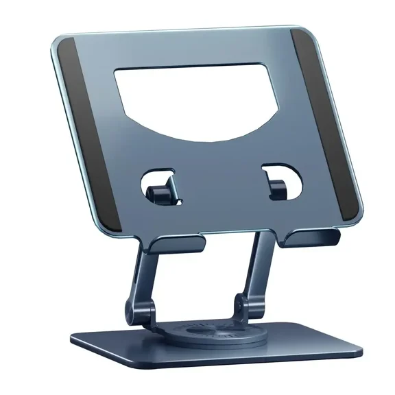 360° Rotatable Tablet Stand, Adjustable Foldable Desktop Holder, Compatible with 4.7 to 12 Inch iPad Pro/Air/Mini and Laptops