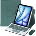 thumbnail image 1 of 360° Rotatable Trackpad Keyboard Case w/ Pen Holder for iPad Air 11" M2/M3,green, 1 of 7