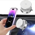 thumbnail image 1 of 360° Rotatable Vacuum Magnetic Phone Holder，No-Noise & No-Charging， Magnetic Phone Holder for Car/Gym/Mirror/Bathroom/Smooth Surface, Suction Cup Phone Mount Compatible Phone, 1 of 5