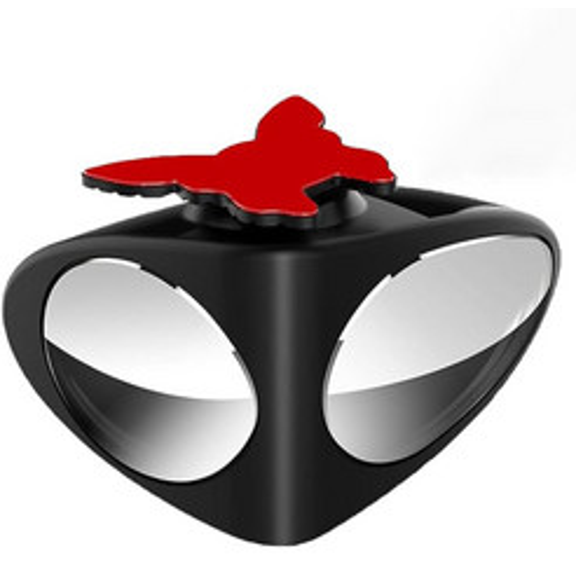 360° Rotatable Wide-Angle Convex HD Glass Adhesive Universal Side Mirror HD Car Blind Spot Elimination Mirror for Cars SUVs and Trucks Reduce Blind Spots Safely, Black-R