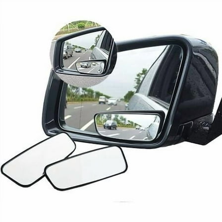 360° Rotate Blind Spot Mirror,Adjustable Wide Angle Rearview Mirror HD Glass Convex Side View Mirror for Car