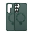 thumbnail image 1 of 360° Rotate Magnetic Ring for Samsung Galaxy S24 Plus Case, Compatible with MagSafe with Ring Holder Kickstand, Military Grade Shockproof Translucent Back for Galaxy S24 Plus Phone Case, Darkgreen, 1 of 1