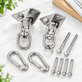 360° Rotate Stainless Steel Heavy Duty Hanging Brackets Kit, 2-Pack ...
