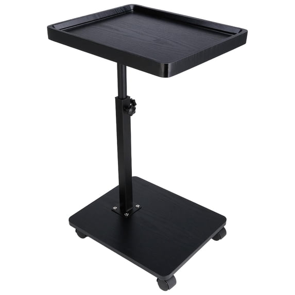 360° Rotating Adjustable Height C-Shaped Side Table with Wood/Iron Frame,Multi-Purpose