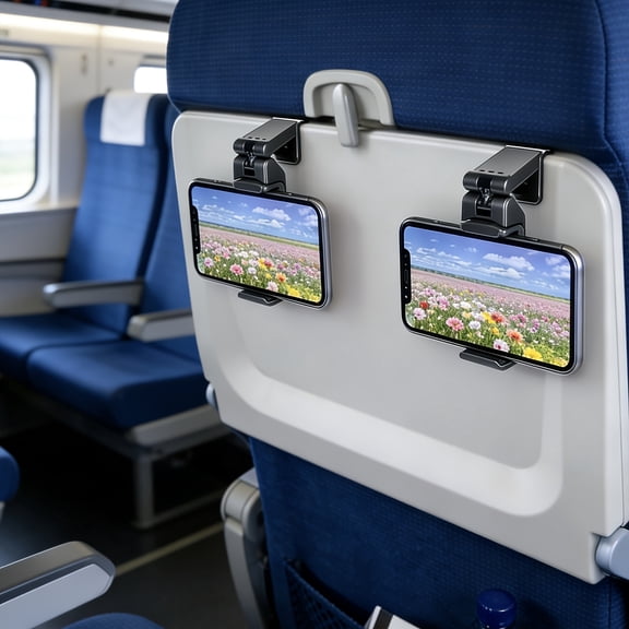 360 Rotating Airplane Phone Stand - Durable Travel & Car Mount for Hands-free Viewing, Ideal Aviation Gift & In-flight Entertainment Accessory