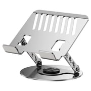 360  Rotating Aluminum Alloy Laptop Stand Laptop Stand for Desk, Adjustable Computer Stand, Ergonomic Foldable Laptop Holder for MacBook Air Pro / Dell / HP / ASUS / Samsung