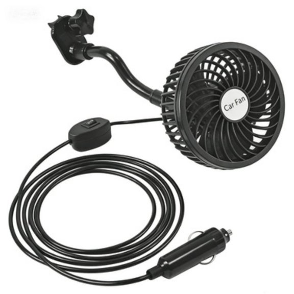 360° Rotating Car Headrest Mount Fan with Quiet High Airflow for Universal Vehicles USB Powered Easy 12V Install 1 Set Car Fan for In-Cabin Comfort