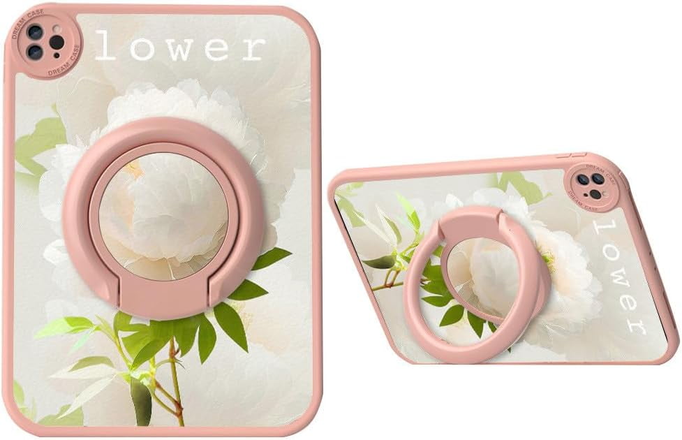 360° Rotating Case Compatible with iPad Mini 6th Generation Case Flower