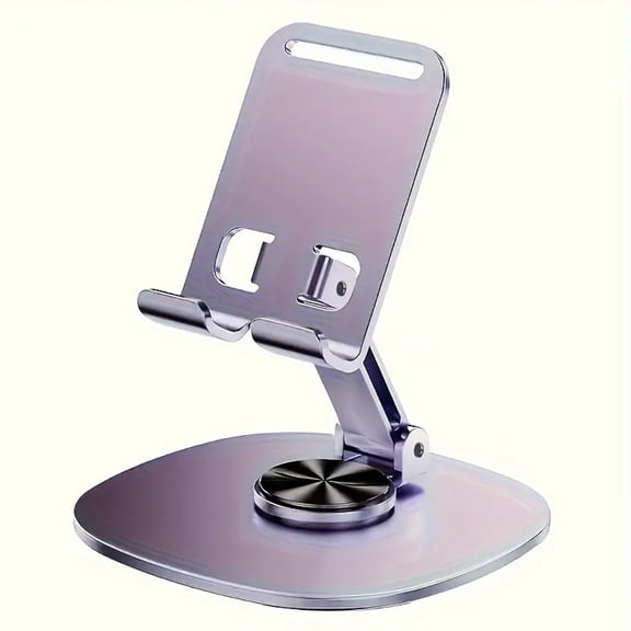 360 Rotating Cell Phone Stand,Folding Phone Stand,Adjustable Height and Angle Foldable Cell Phone Stand Holder for Desk, Taller iPhone Stand Compatible Tablet