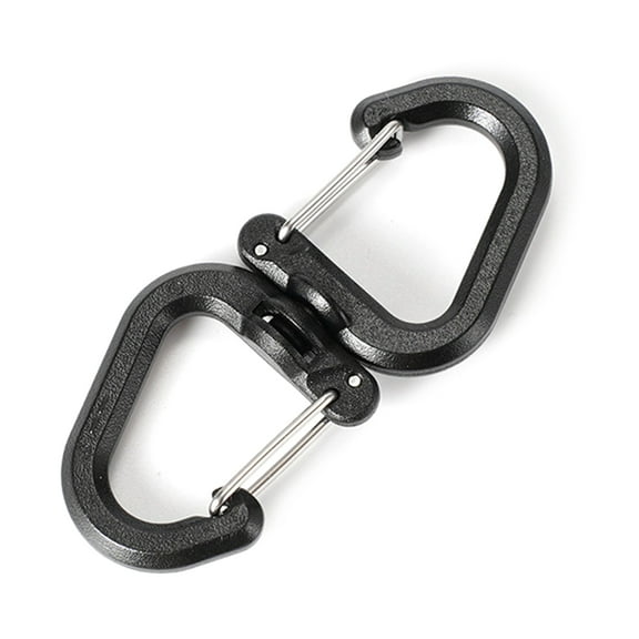 360 Rotating Double Carabiner Outdoor Swivels Clip Portable S Chain Hook Camping Double Hook Backpacks Keychains Carabin